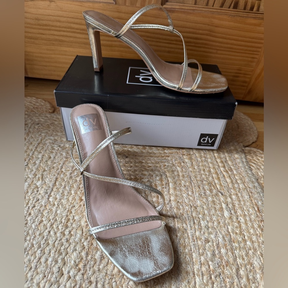 DV by Dolce Vita Women's Metallic Gold Heels
